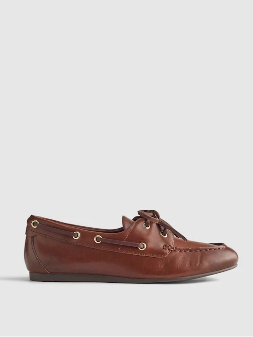 Madewell The Jamie Boat Shoe in Cherry Wood Brown Size 8